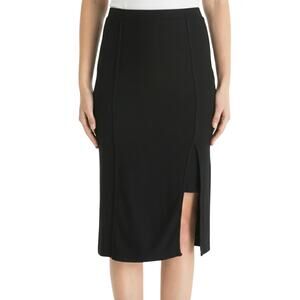 Laila Jayde Double Layer Black Pencil Skirt Women’s Small NWT